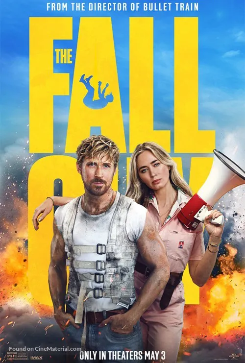 The Fall Guy movie poster featuring Ryan Gosling as a daring stuntman.